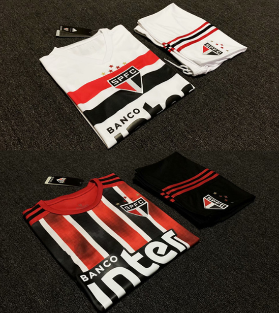 SAO PAULO 2019-20 HOME SOCCER SHORTS - Click Image to Close